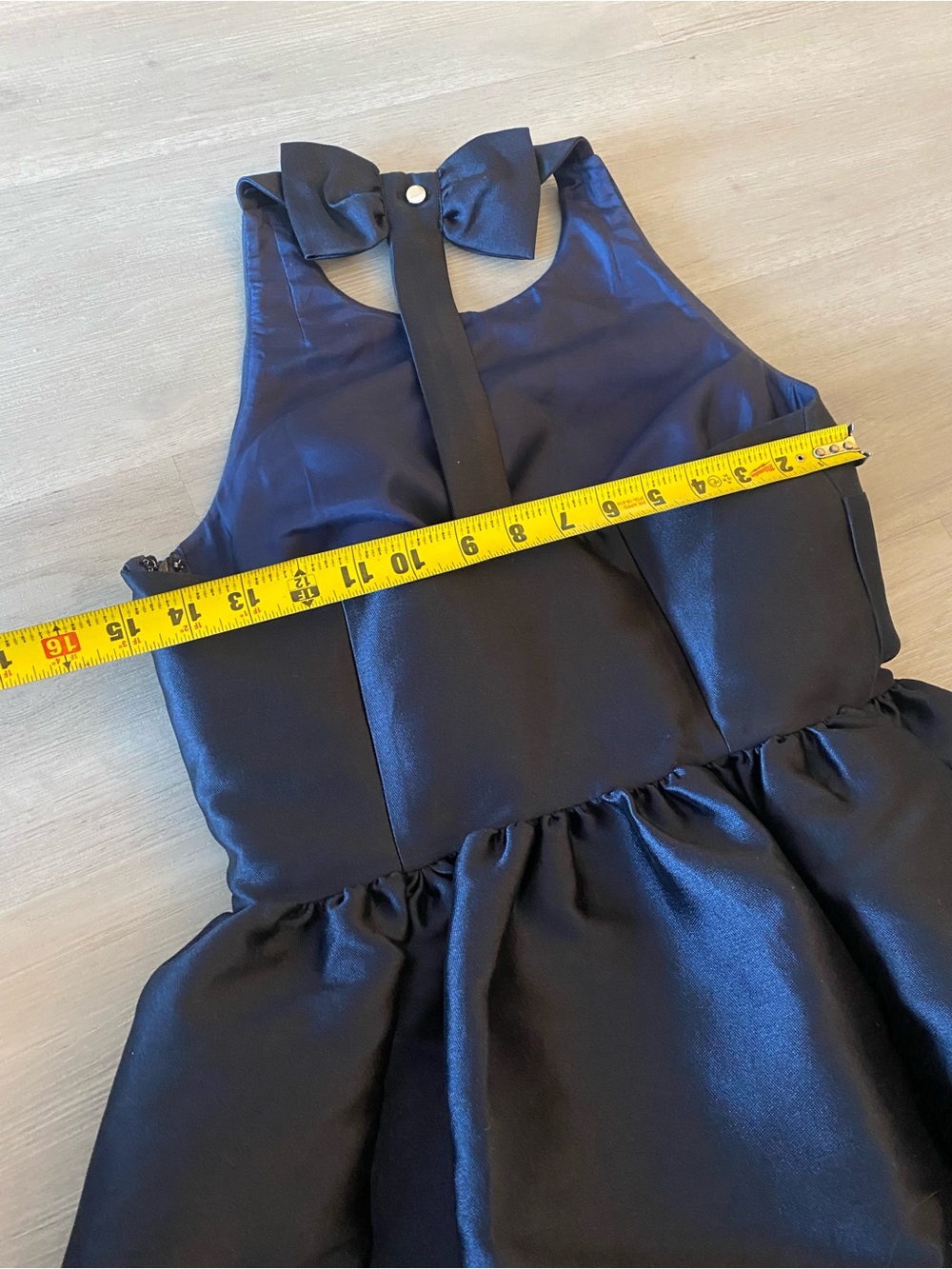 kate spade Black Satin Halter Bow-Back Mini Dress - Picture 9 of 12